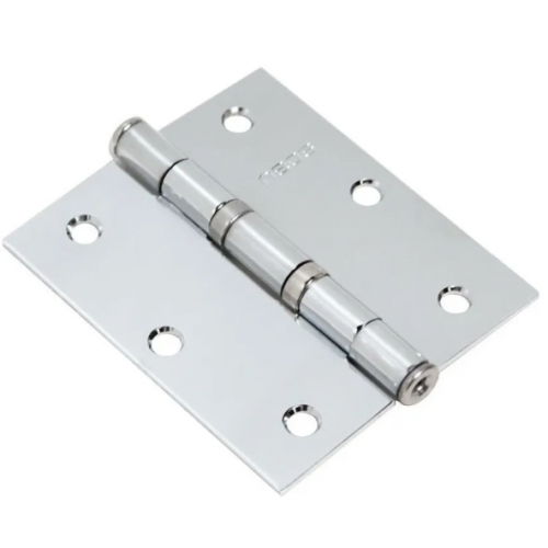 DOBRADIÇA AÇO  3 1/2 X 3"  COM ROLAMENTO - CROMADA